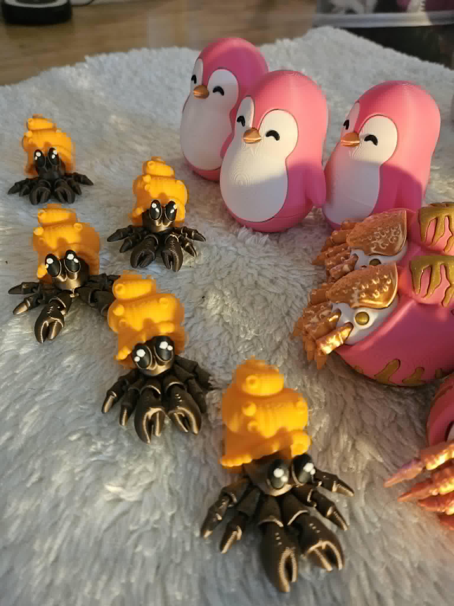 Collection of articulated isopods and penguins